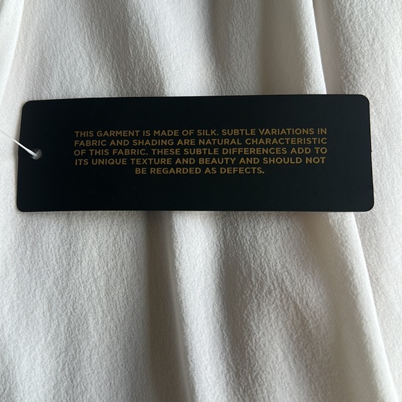 NWT Bebe Silk Wrap Bodysuit, cut-out long sleeves in white, size Small - Picture 11 of 16